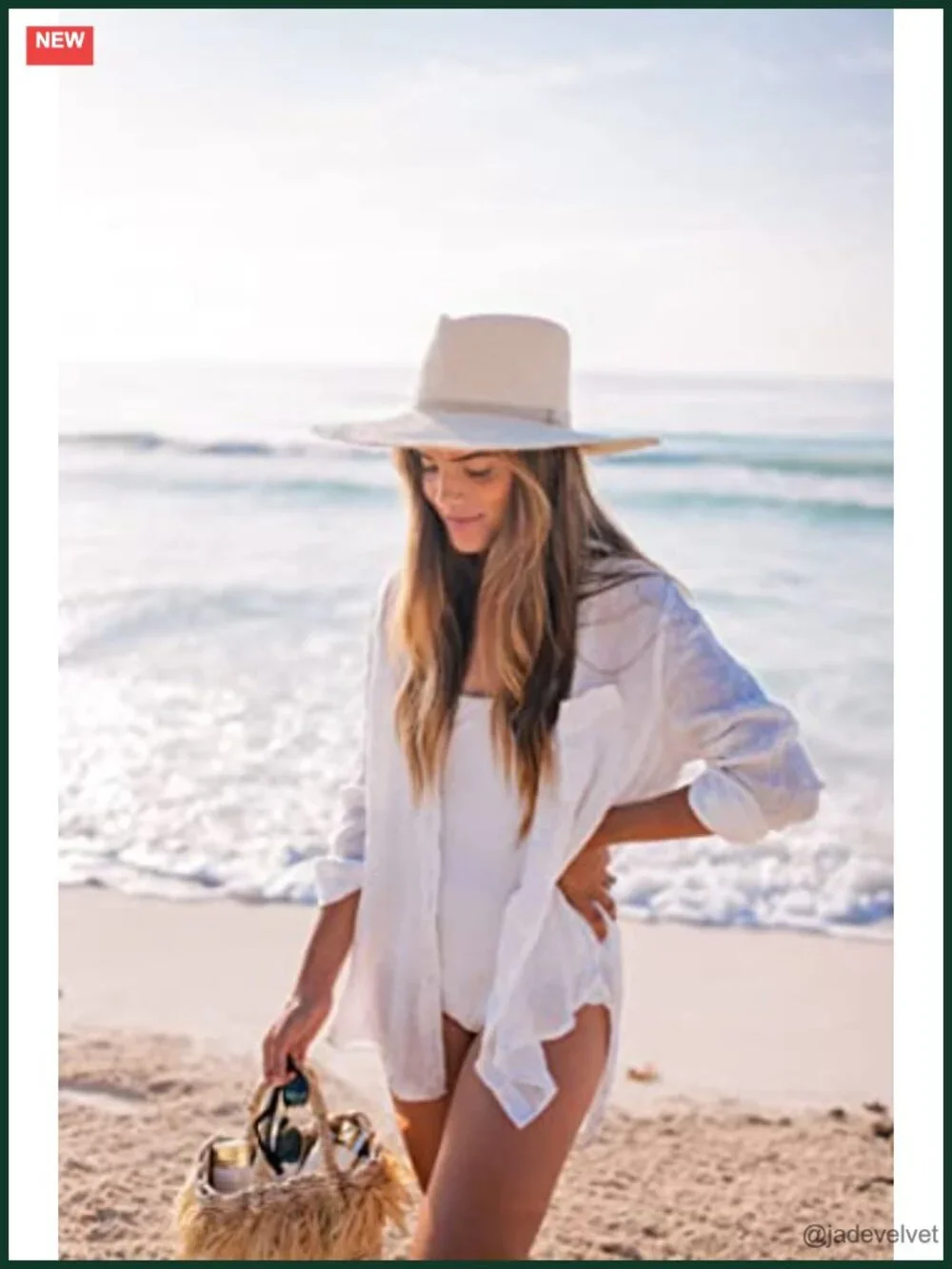 Women's V-Neck Button Down Swimsuit Cover Up Long Sleeve Shirt Beachwear